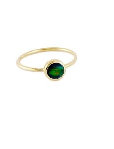 Australian Black Opal Ring GR147