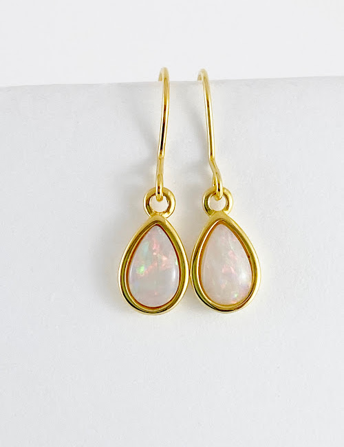 Australian Light Opal Earrings SE379