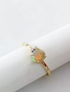 Gold Australian Opal Ring GR168
