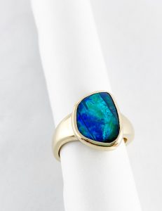 Gold Australian Opal Ring GR169