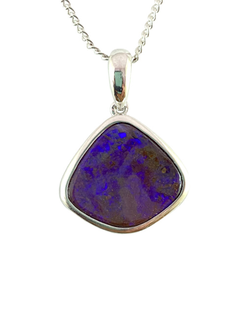 Purple Boulder Opal Necklace SP1486