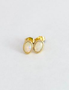 crystal opal earrings with gold GE26