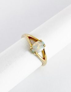 crystal opal ring, gold GR172