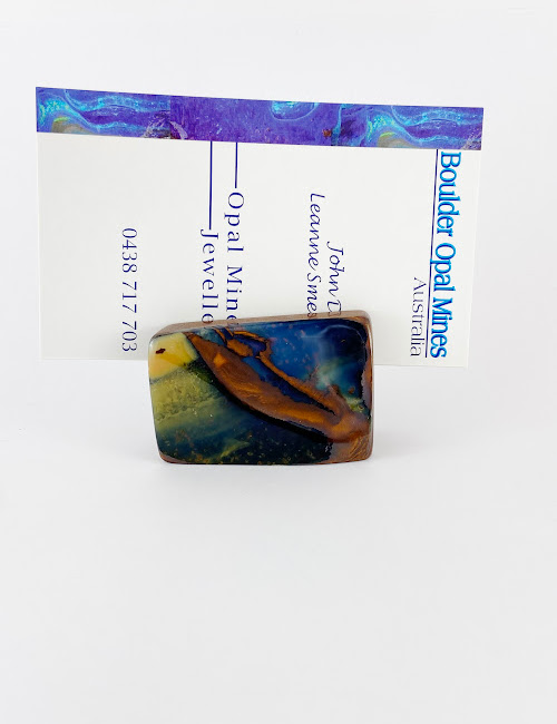 Australian Boulder Opal Business Card Holder S112