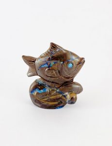 Boulder Opal Fish Carving S128