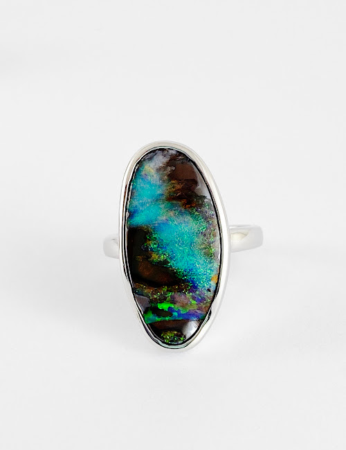 Australian Boulder Opal Ring SR862