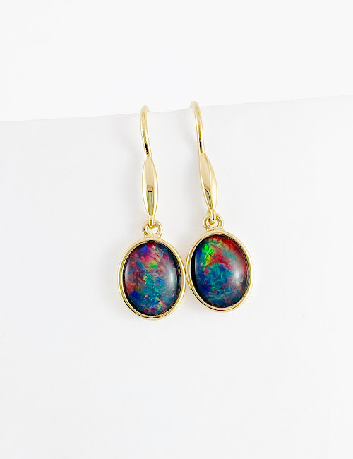 Australian Opal Earrings DOE480