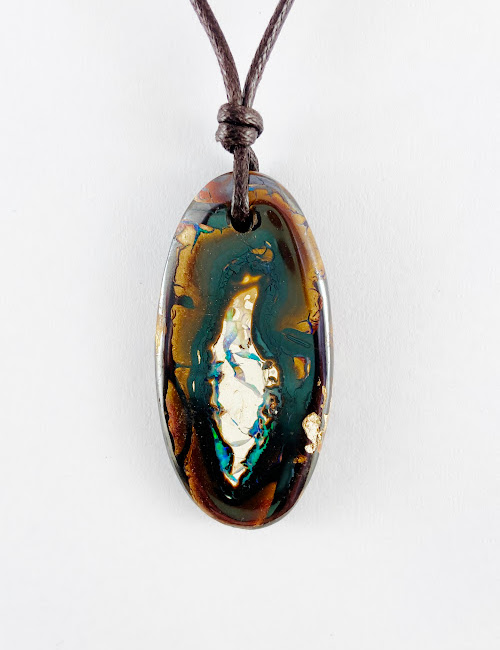 Boulder Opal Cord Necklace SLP1379