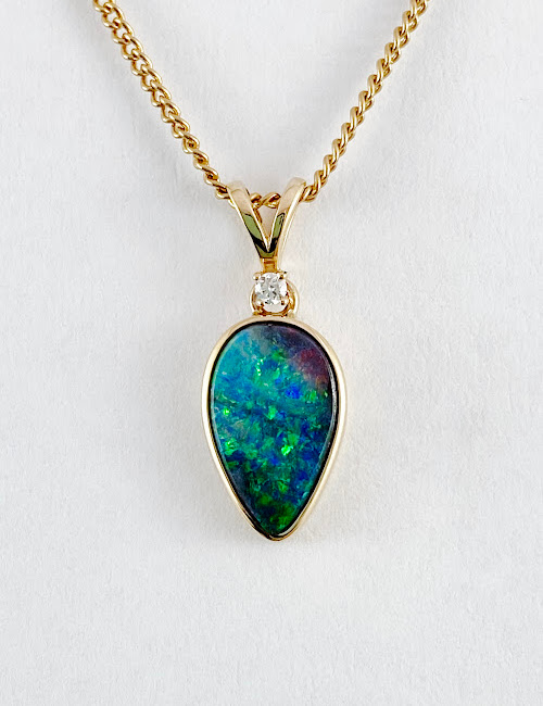 Gold Boulder Opal Necklace GP145