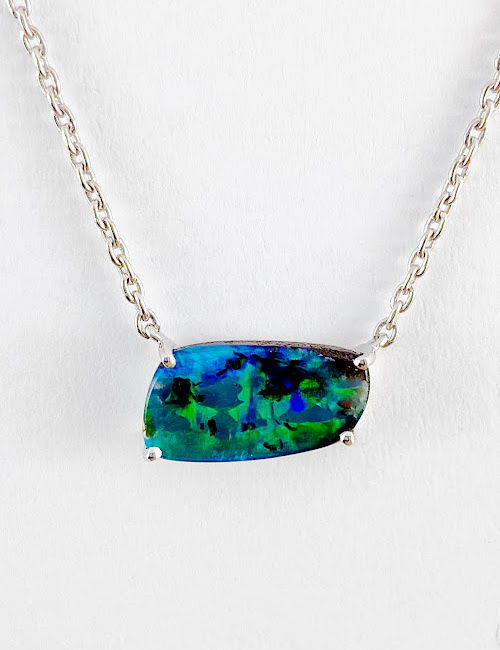 Bright Boulder Opal Necklace SP1464