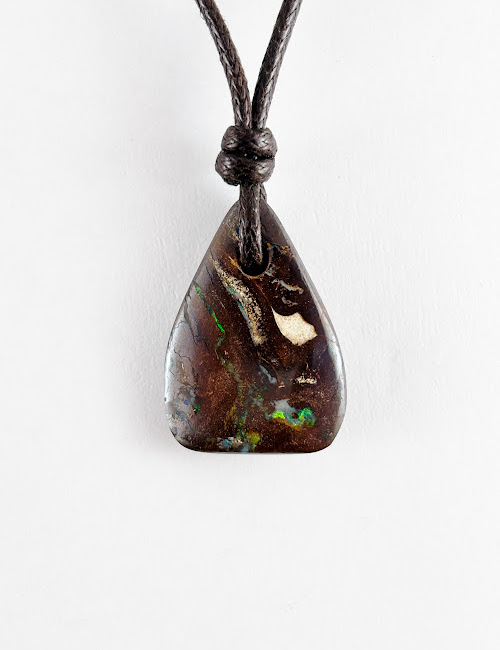 Casual boulder opal necklace C483