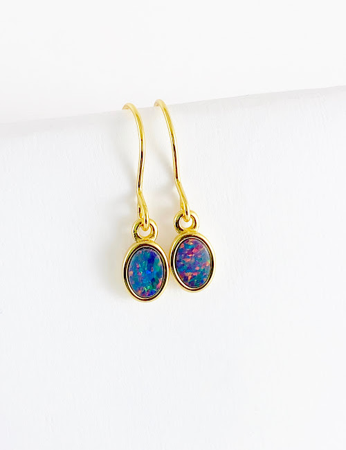 Australian opal earrings DOE116