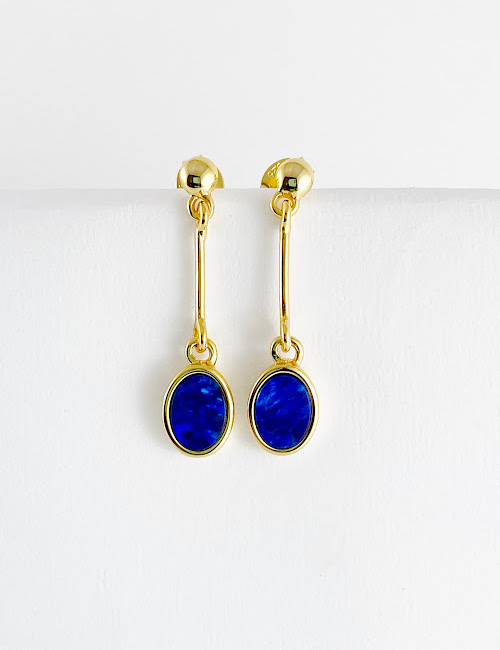 Gold Opal Earrings DOE117