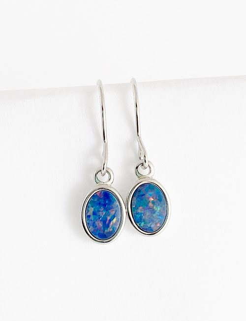 Australian opal earrings DOE488