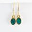 gold opal earrings DOE490