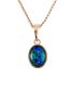 Australian Opal Necklace Rose Gold DOP454