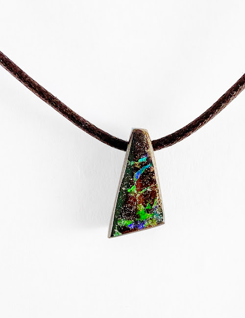 green Boulder Opal pendant SLP1473