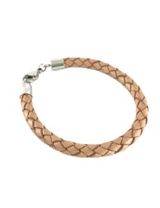 plaited leather wristband B516