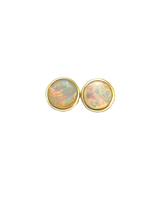 Gold set Australian Opal Earrings GE34